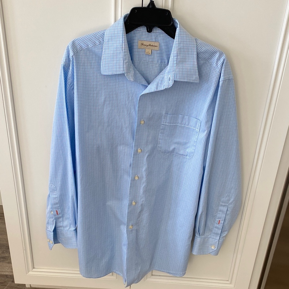 Tommy Bahamas Mens Cotton Long Sleeve dress shirt size 17 32/33